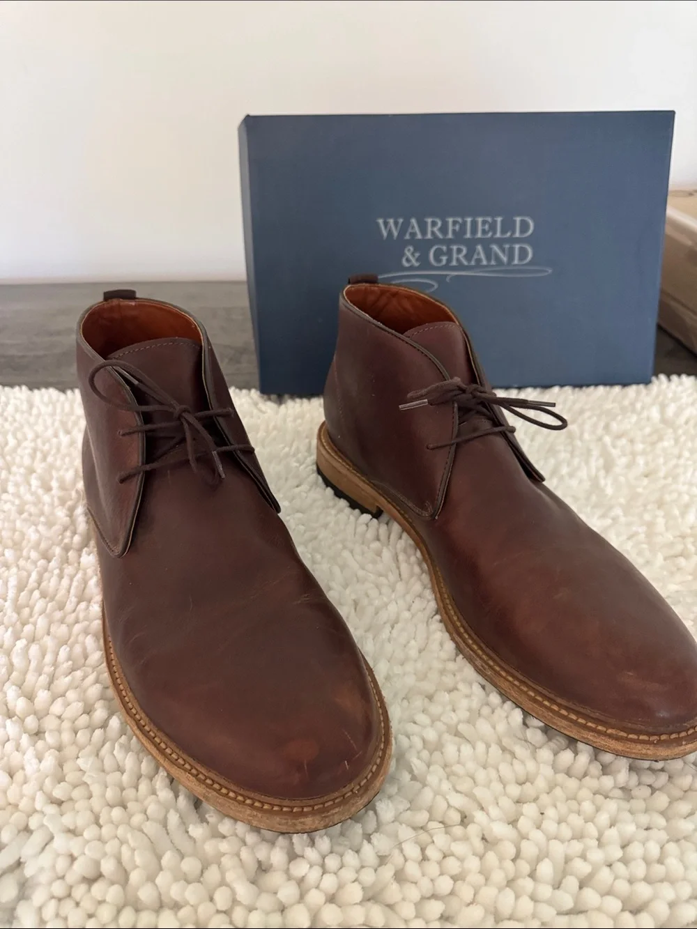 Warfield & Grand Holmes Men’s Dark Brown Leather Chukka Boots
